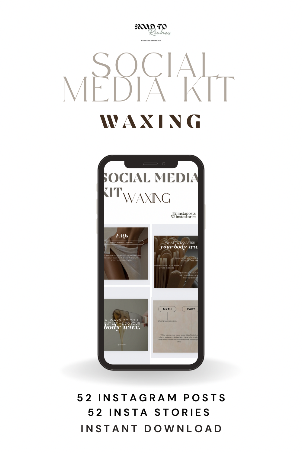 Social media template kit waxing