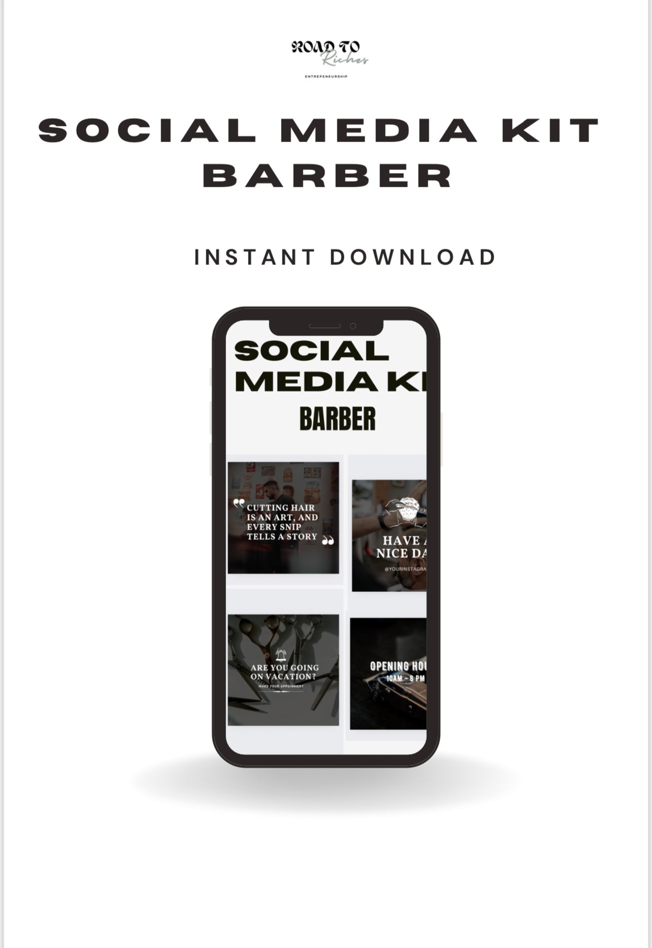 Social media template kit BARBER