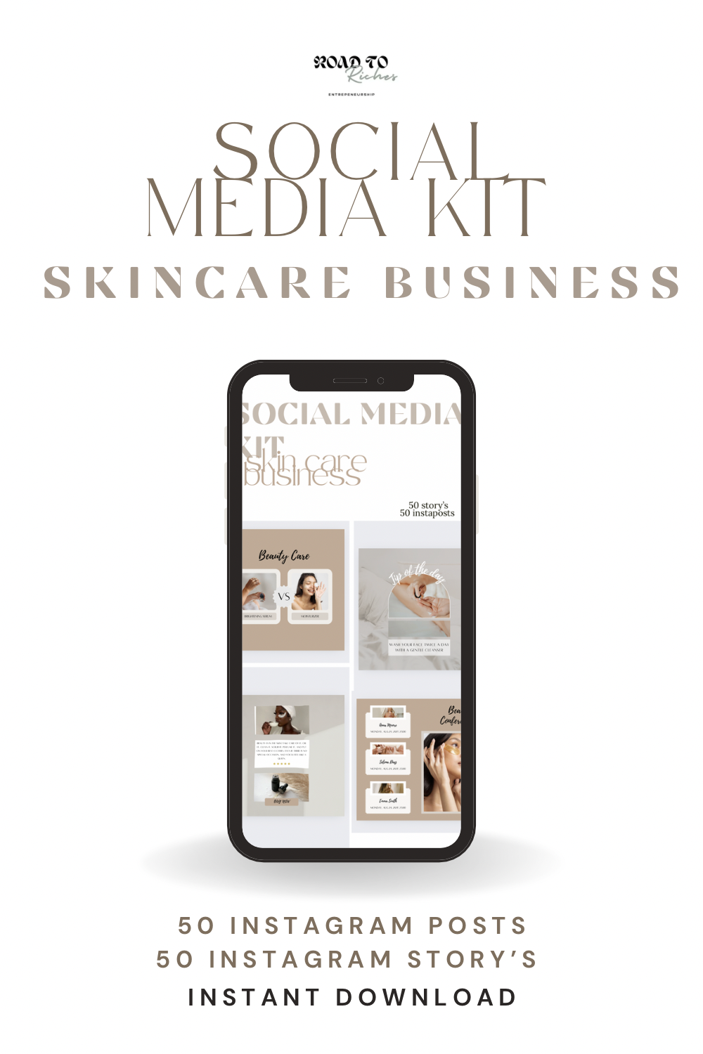 Social media template kit Skincare