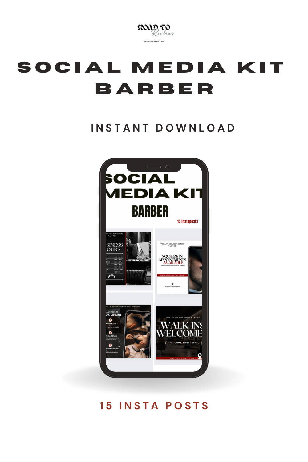 Social media template kit BARBER