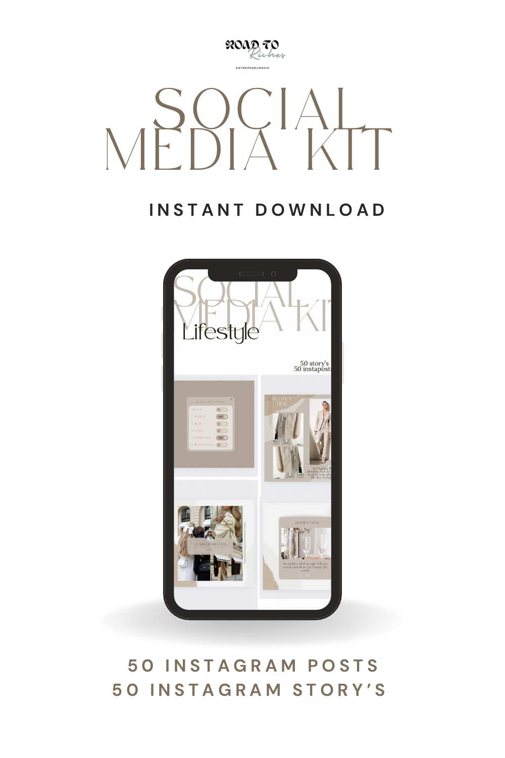 Social media template kit lifestyle