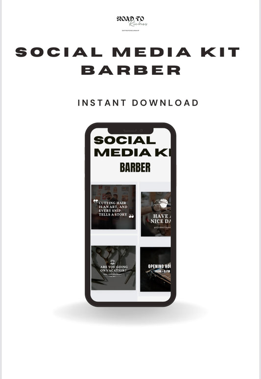Social media template kit BARBER