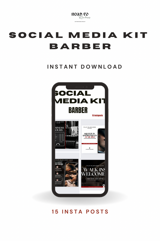 Social media template kit BARBER