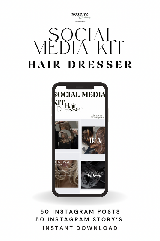Social media template kit hairdresser